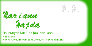 mariann hajda business card